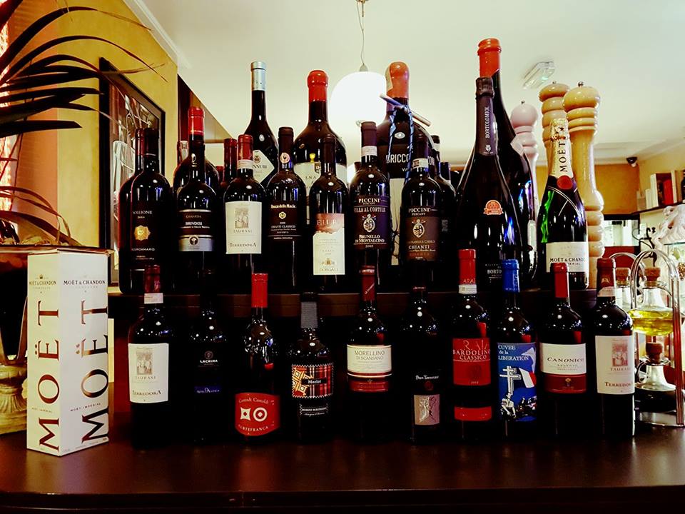 The wine selection at Tuscany Too